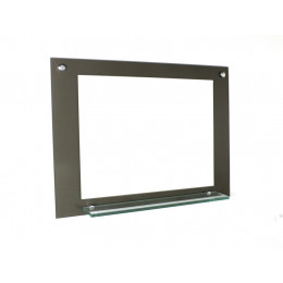 ESPELHO PARA BANHEIRO COM PRATELEIRA 80CM OURO ENVELHECIDO