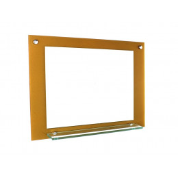 ESPELHO PARA BANHEIRO COM PRATELEIRA 70CM DOURADO REAL