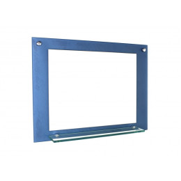 ESPELHO PARA BANHEIRO COM PRATELEIRA 70CM AZUL