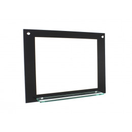 ESPELHO PARA BANHEIRO COM PRATELEIRA 50CM PRETO