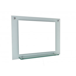 ESPELHO PARA BANHEIRO COM PRATELEIRA 50CM BRANCO