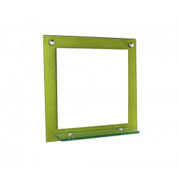 ESPELHO PARA BANHEIRO COM PRATELEIRA 40CM VERDE OLIVA
