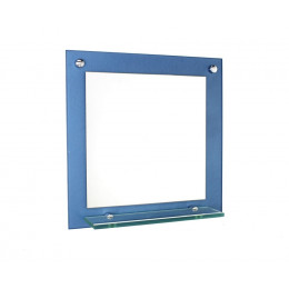 ESPELHO PARA BANHEIRO COM PRATELEIRA 40CM AZUL