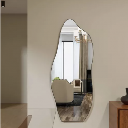 Espelho Decorativo Moldura de Aluminio E06 115 x 60 Orgânico Lapidado Moderno Pinterest Preto