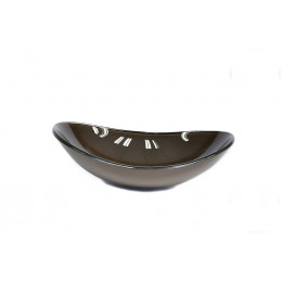 CUBA DE VIDRO OVAL 47CM MARROM