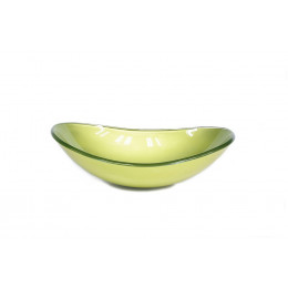 CUBA DE VIDRO OVAL 47CM VERDE OLIVA