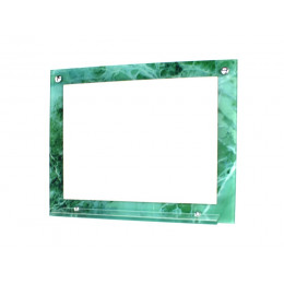 ESPELHO PARA BANHEIRO COM PRATELEIRA 50CM X 40CM MÁRMORE VERDE