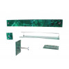 KIT BANHEIRO VIDRO LUXO RETO 5 PEÇAS MÁRMORE VERDE - 3